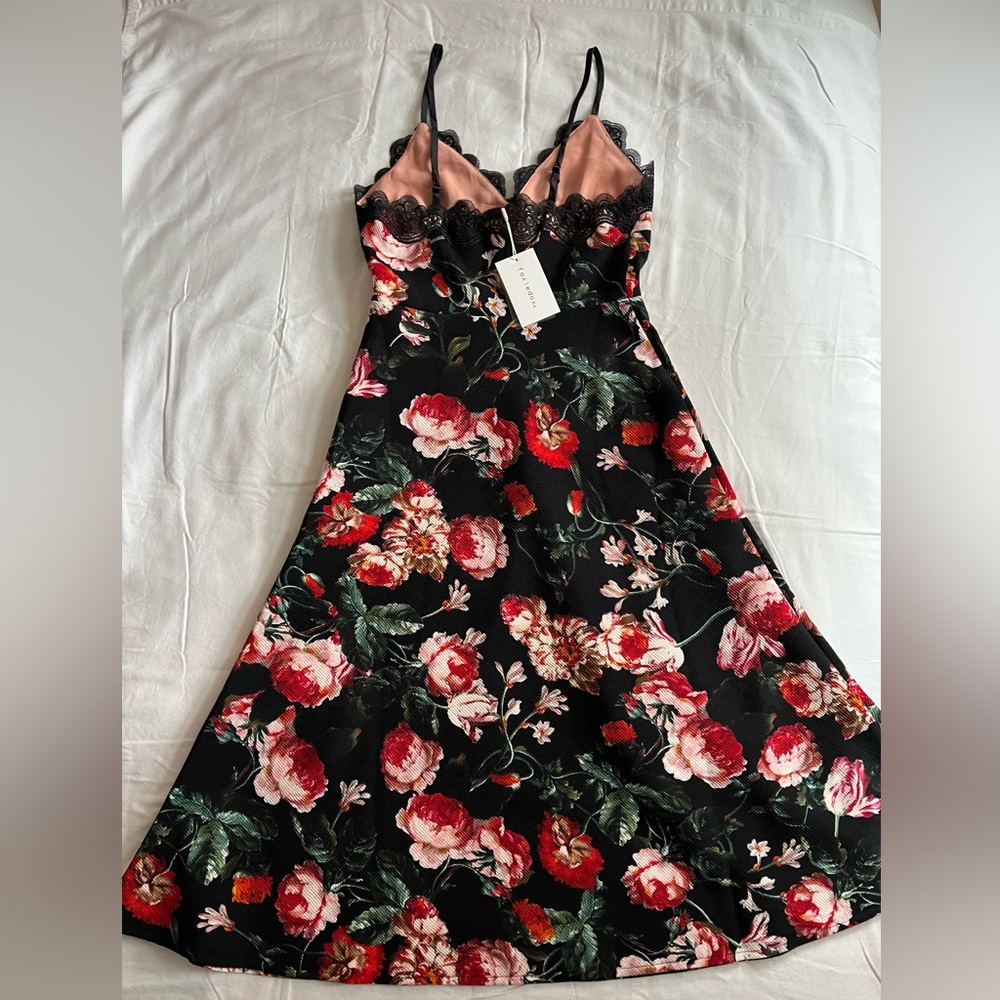 NWT Anthropology Foxiedox Floral Lace Dress Size XS - Picture 7 of 10